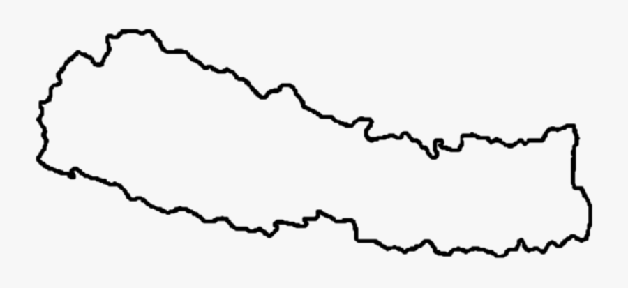 Map Outline Png - Shey Phoksundo Lake In Map Of Nepal, Transparent Clipart