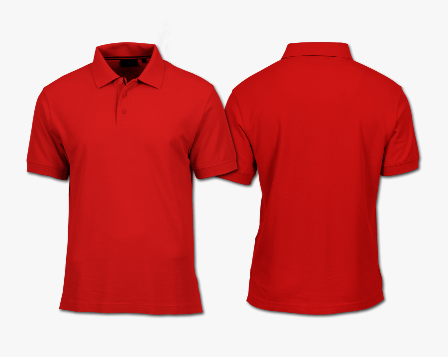 Polo Shirt - Red Polo Shirt Mockup, Transparent Clipart