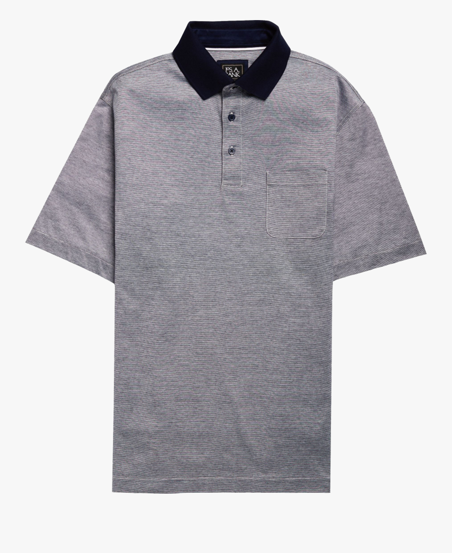 Polo Shirt Transparent Png - Grey Polo Shirt With Black Collar, Transparent Clipart
