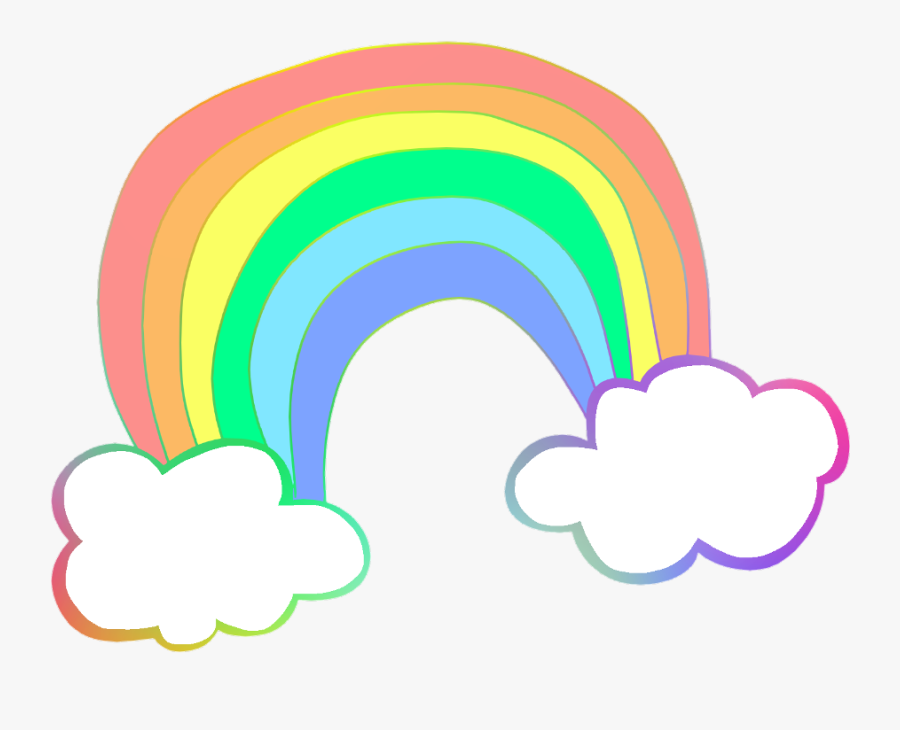 #rainbow #kidsart #reflective #drawing #cute #colorful, Transparent Clipart