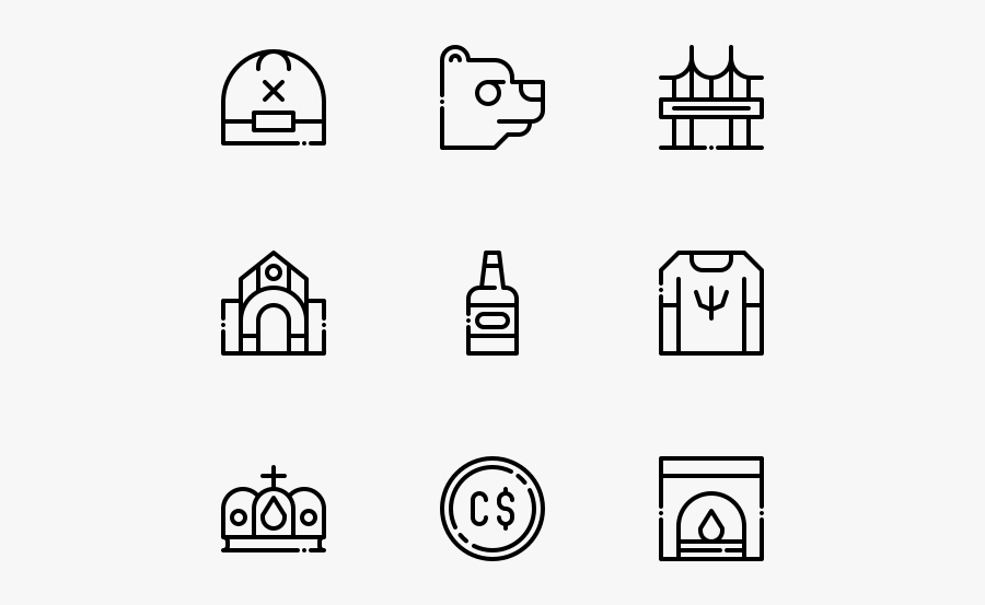 Canada - Canadian Icons Clipart Colour, Transparent Clipart