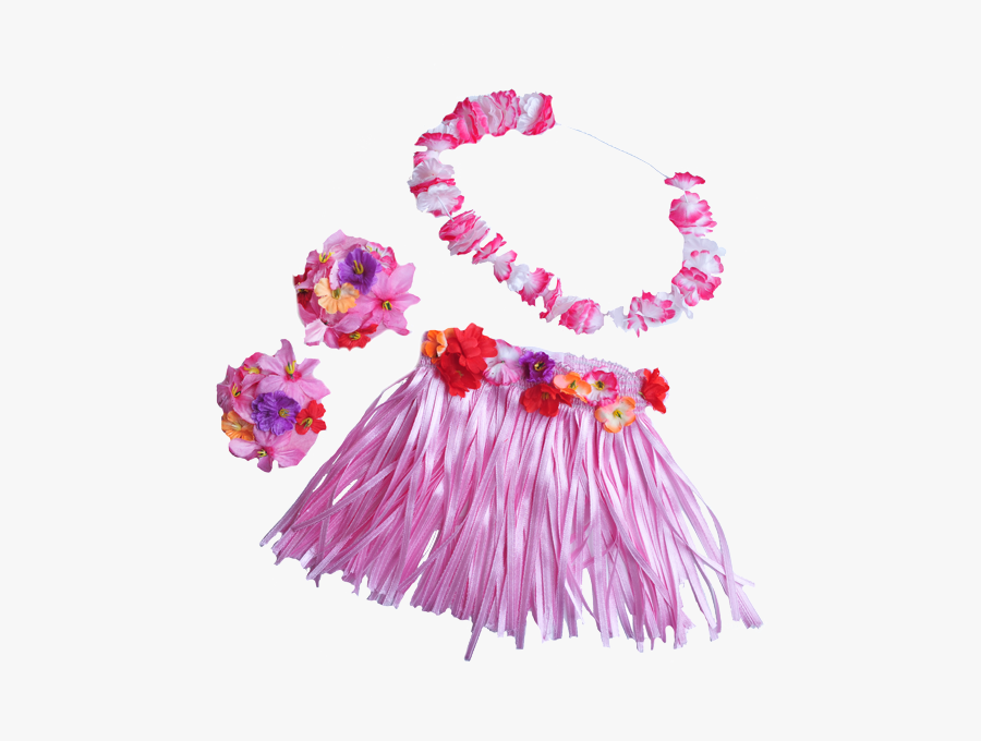 Hawaiian Girl With Flower Lei - Hawaii Costume For Girl, Transparent Clipart