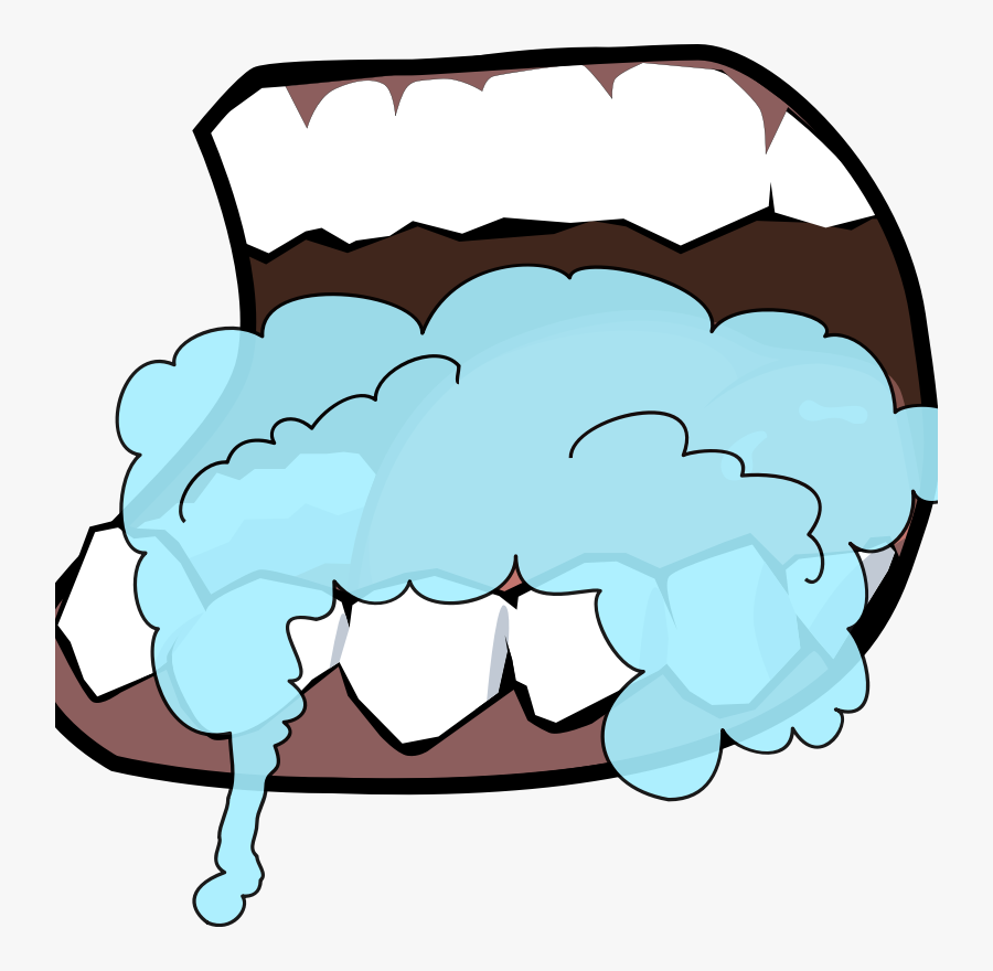 Mouth Foaming - Cartoon Foaming At The Mouth, Transparent Clipart