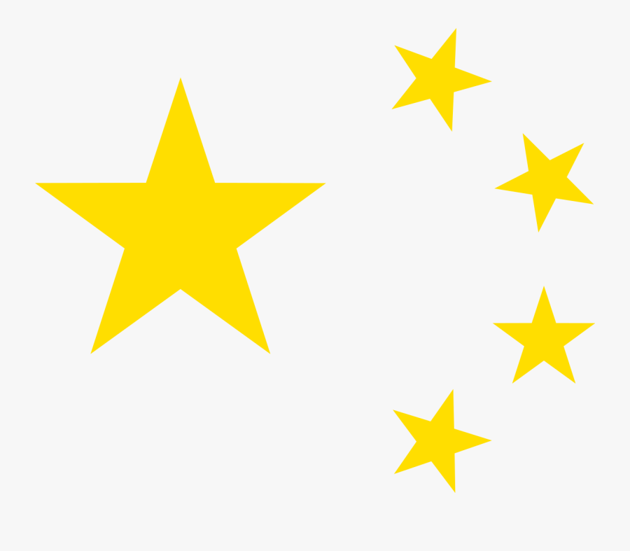 China Transparent Stars - Chinese Flag Yellow Stars, Transparent Clipart