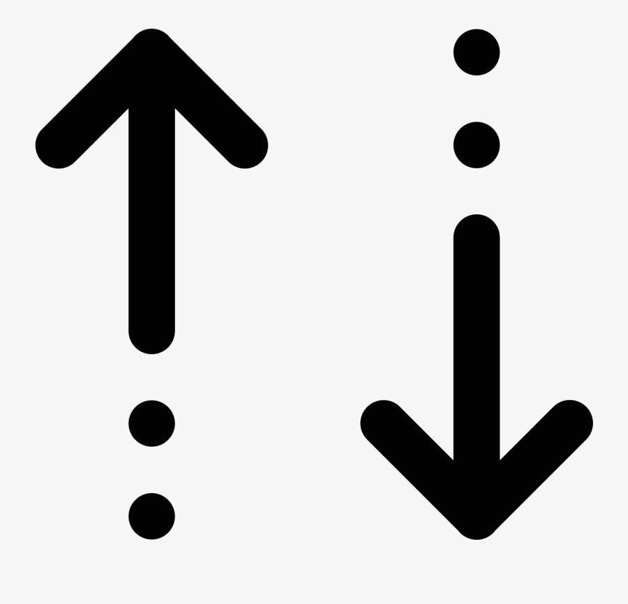 The Icon Has Two Vertical Arrows Facing In Opposite - Vertical Arrows Icon, Transparent Clipart