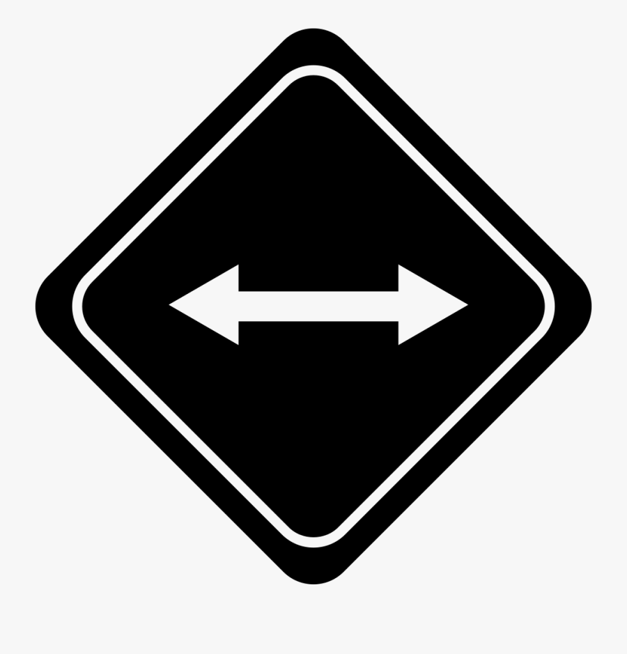 Traffic Signal With Double Arrow To Opposite Directions - Traffic Sign, Transparent Clipart