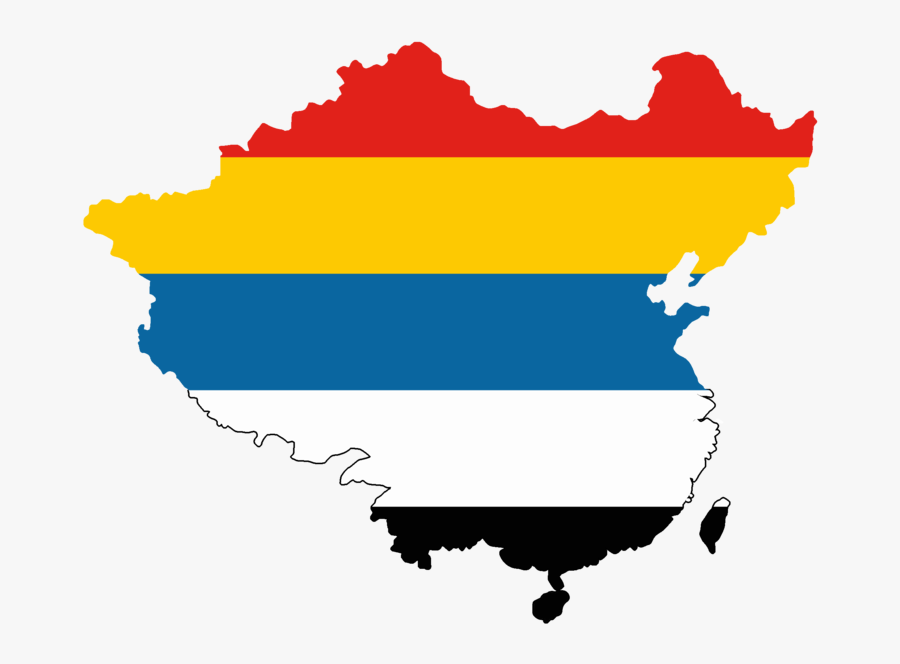 Transparent China Flag Clipart - Map Of The Republic Of China, Transparent Clipart