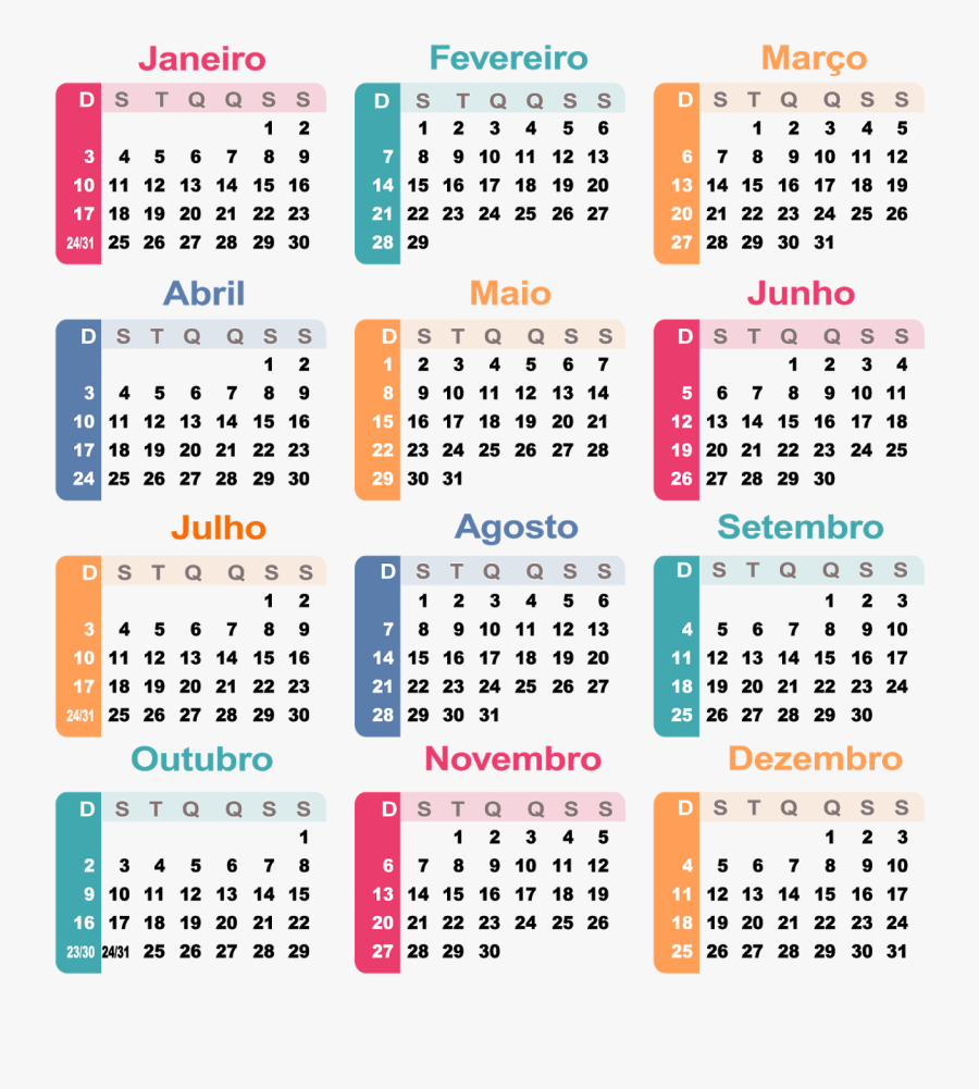 Transparent Calendario Clipart - Calendários 2016, Transparent Clipart