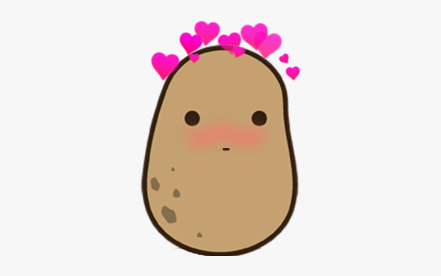 Cute Embarrassing Embarrassed Kawai Potatolove Freetoedit - Blushing Potato, Transparent Clipart