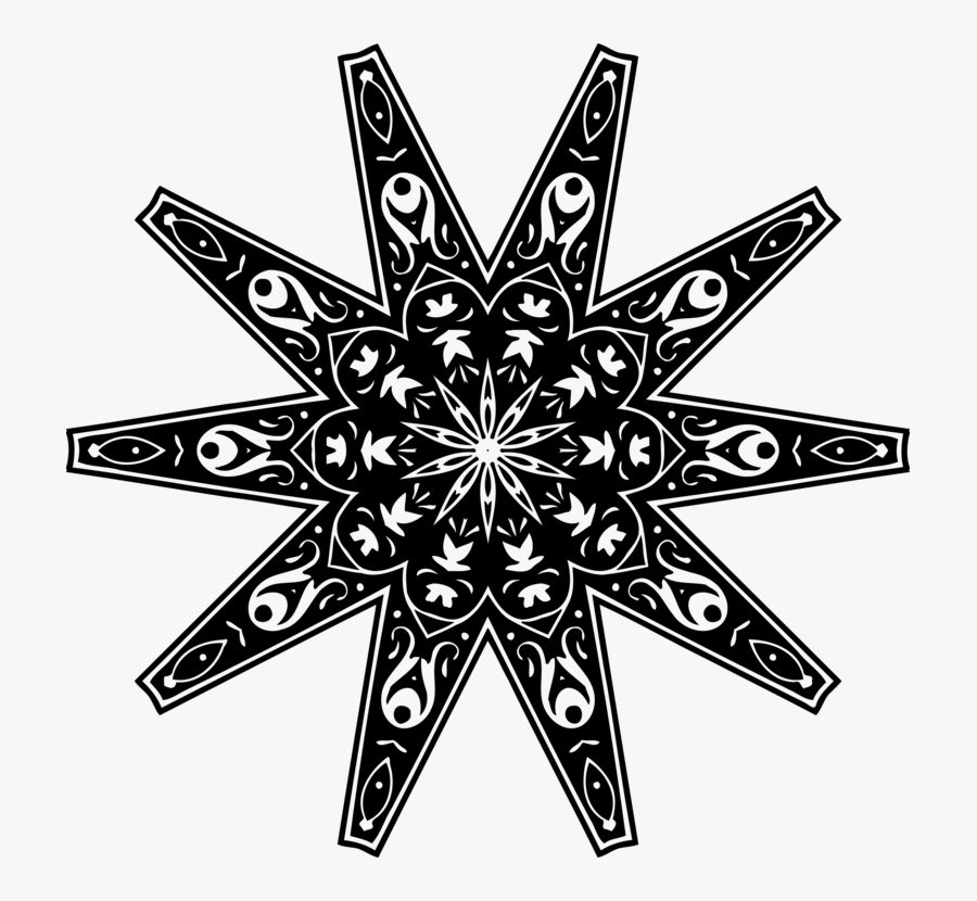 Star,symmetry,monochrome Photography - Light Ring Dart Board, Transparent Clipart