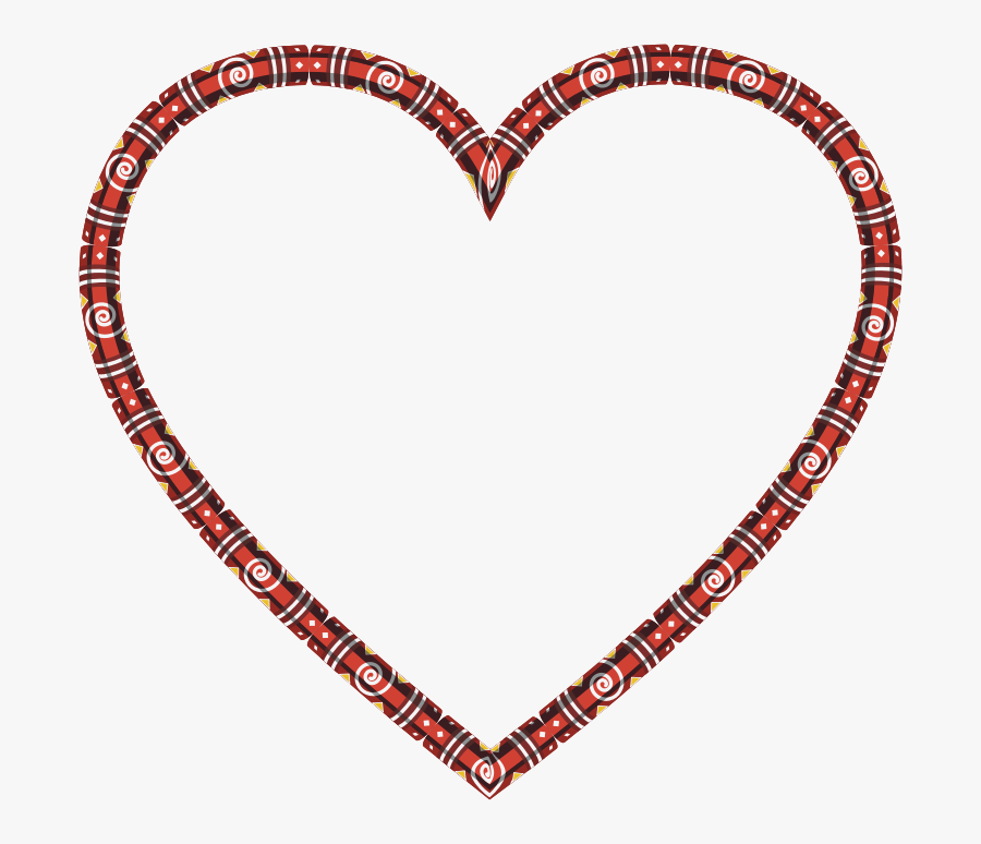 Blue Frame Heart Png - Png Heart Frame, Transparent Clipart