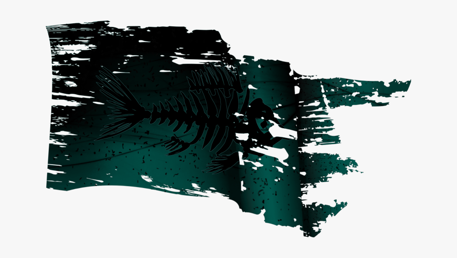 Fishbone Marauders - Torn Red Flag Png, Transparent Clipart
