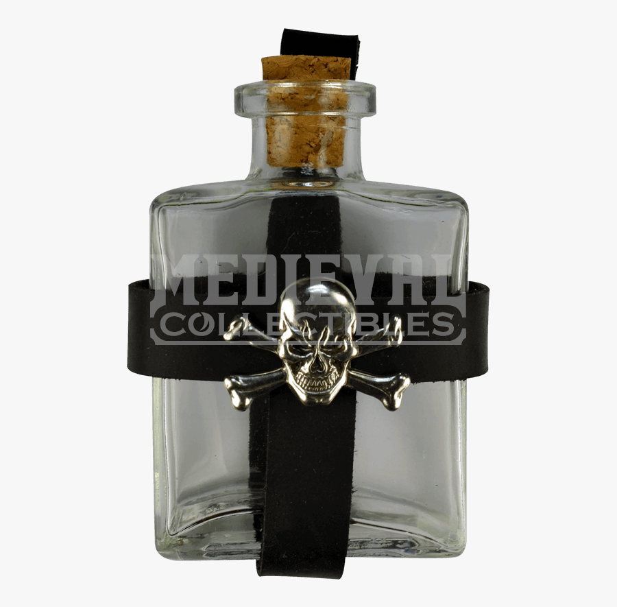 Clip Art Pirate Rum Bottle - Glass Bottle, Transparent Clipart