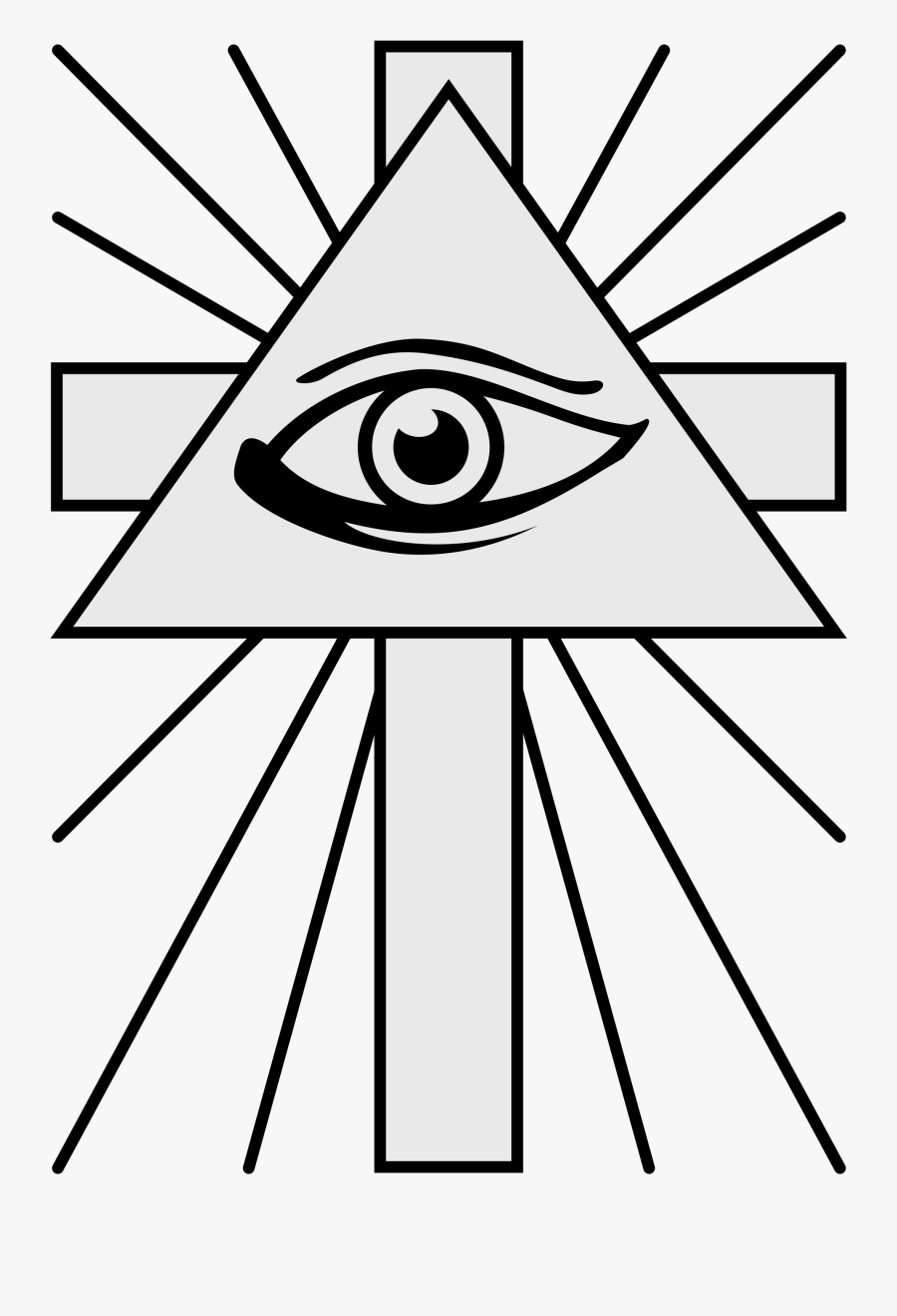 Coa Illustration All Seeing Eye - Simple Sunflower Cut Out, Transparent Clipart