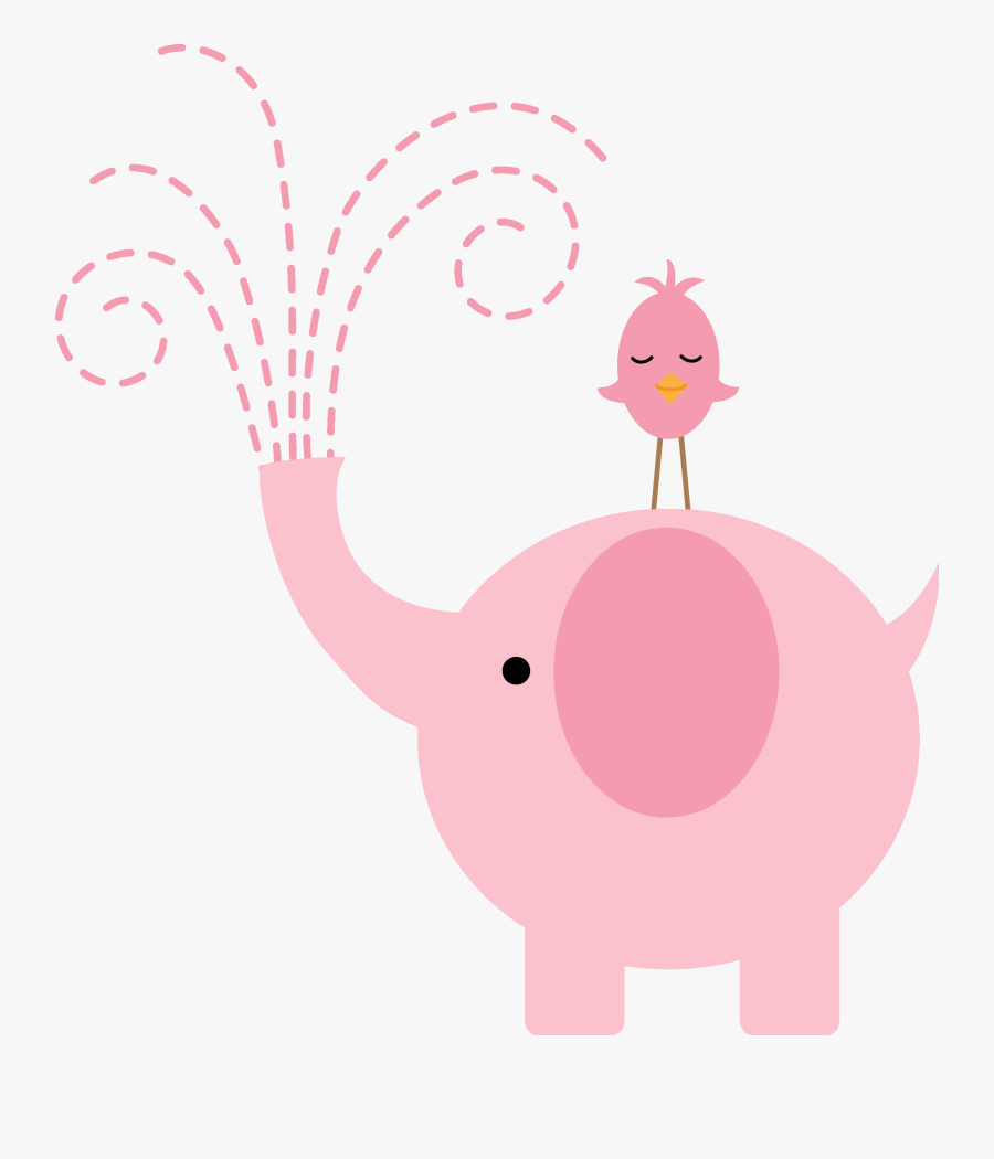 Infant Baby Shower Seeing Pink Elephants Elephantidae - Elefante Cha Revelacao Png, Transparent Clipart