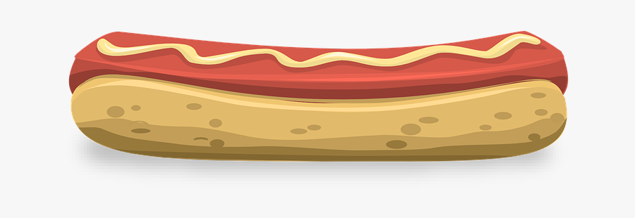 Hot Dog, Hotdog, Sausage, Food, Meat, Lunch, Snack - Horizontal Hot Dog, Transparent Clipart