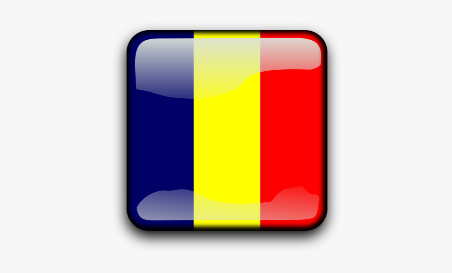 Chad - Clipart - Bouton Drapeau Français, Transparent Clipart