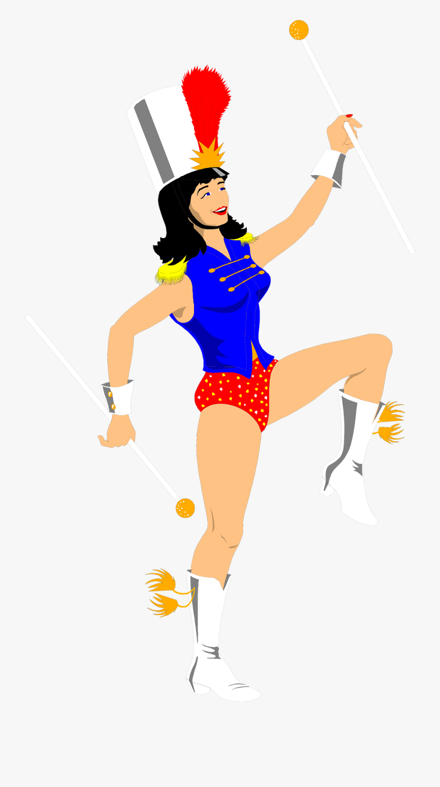 Majorette Baton Twirling Sport Clip Art - Majorette Clipart, Transparent Clipart