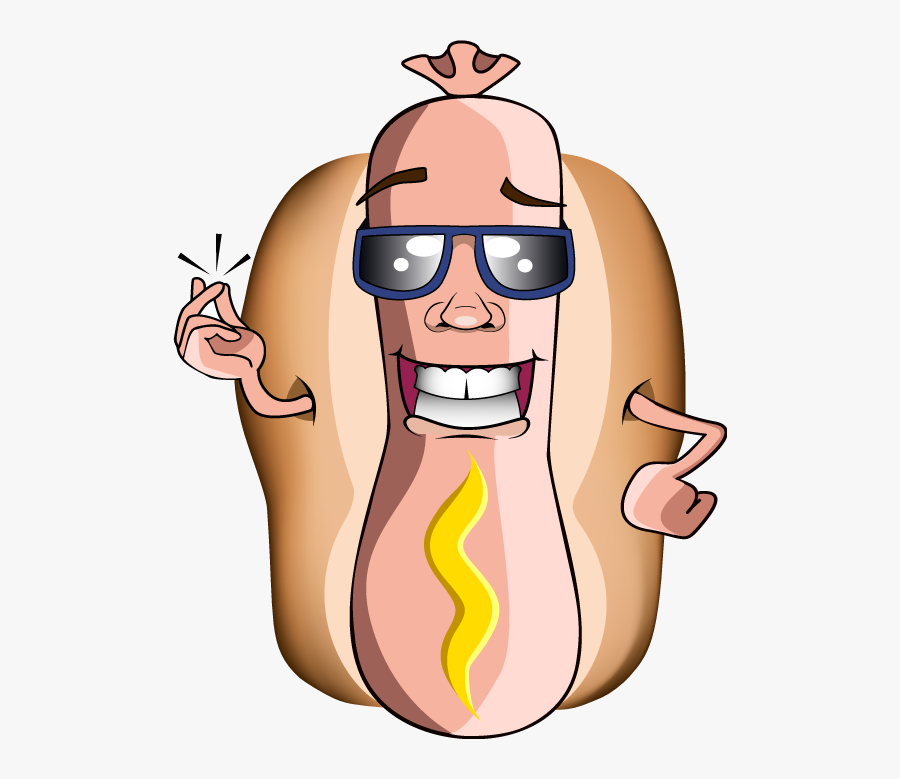 Saugy Hot Dog Mascot - Cartoon, Transparent Clipart
