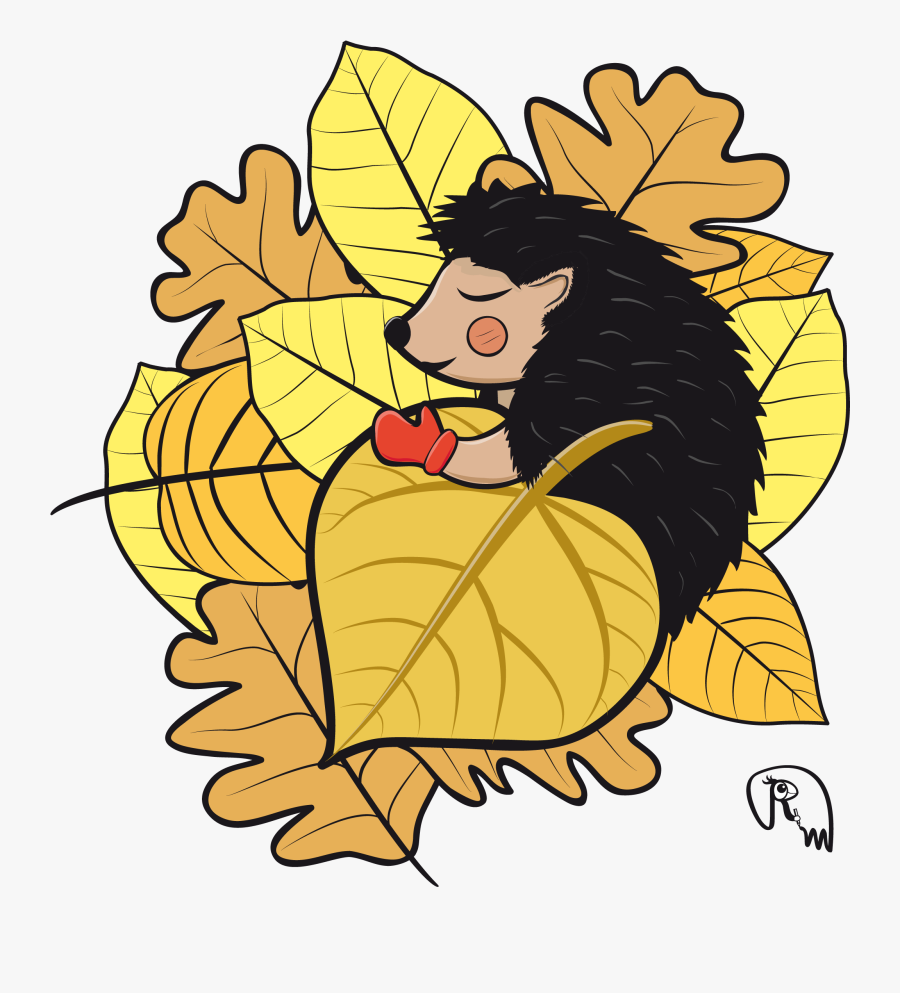 Hedgehog - Character Design - Hedgehog Hibernating Clipart, Transparent Clipart