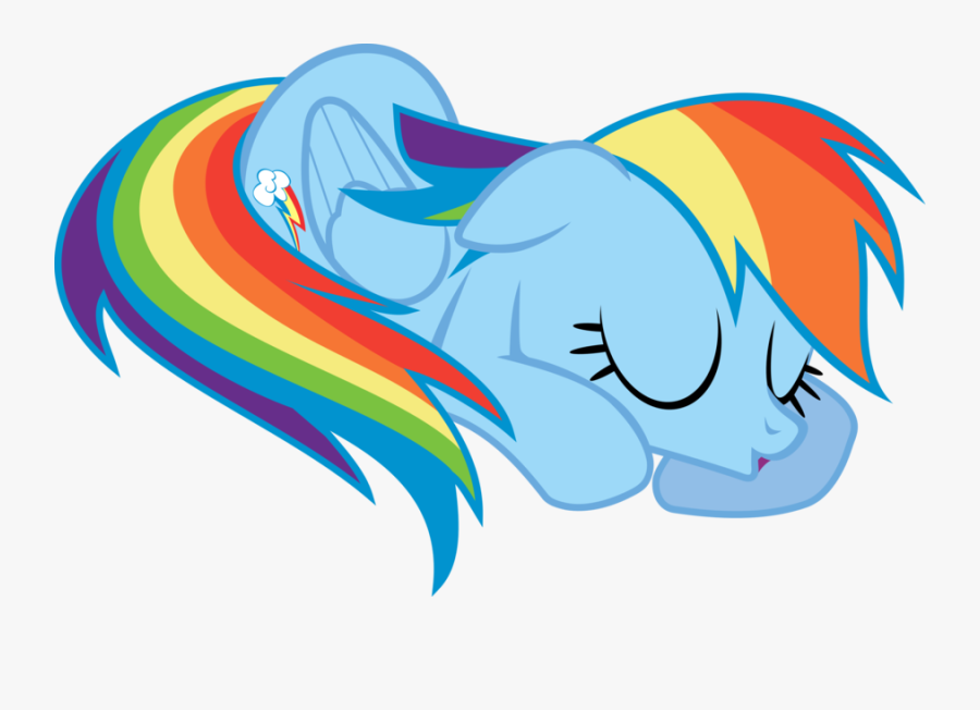 Rainbow Dash Sleeping, Transparent Clipart