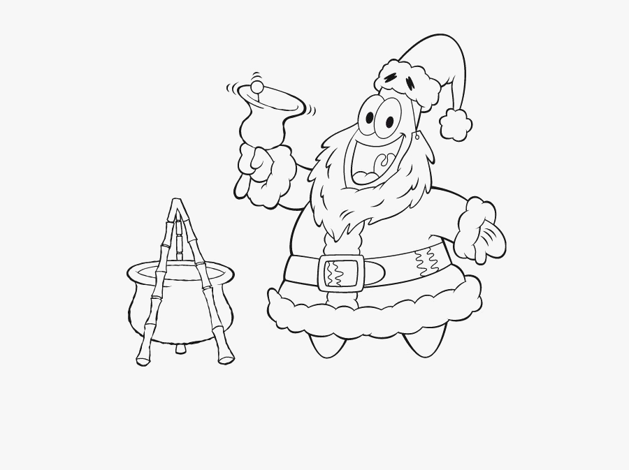 Spongebob Christmas Patrick Coloring Pages - Cartoon Coloring Pages Christmas Spongebob, Transparent Clipart