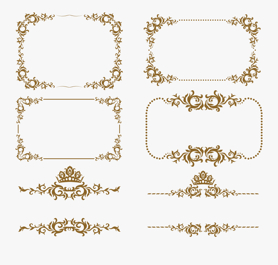 Picture Frame,euporean Frame Ornament ,european Border - Transparent Background Border Png, Transparent Clipart