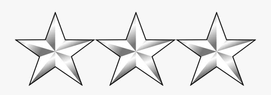 Three Star Clipart 4 - 3 Star General Insignia, Transparent Clipart