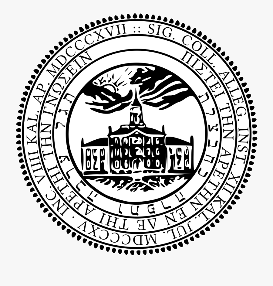 Boston Drawing College Campus - Allegheny College Seal, Transparent Clipart
