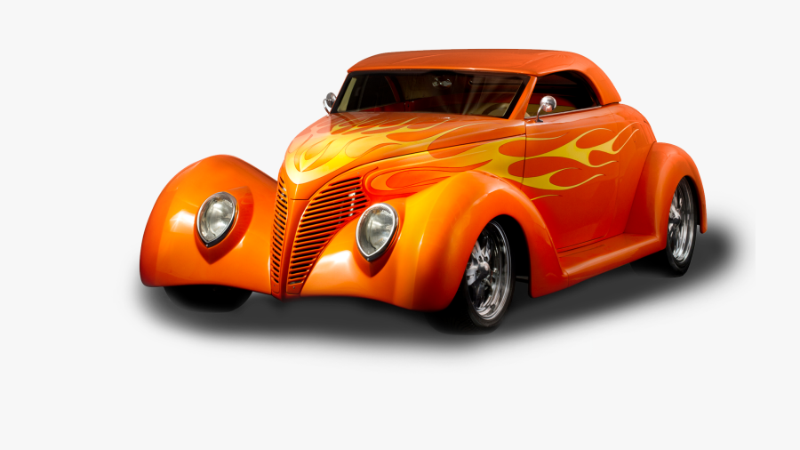 Transparent Classic Car Png - Orange Vintage Car Transparent, Transparent Clipart