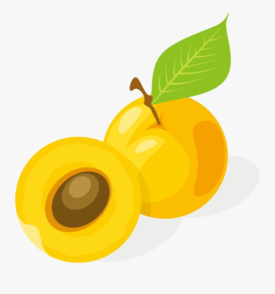 Juice Vector Cartoon Fruit - Apricot Cartoon, Transparent Clipart