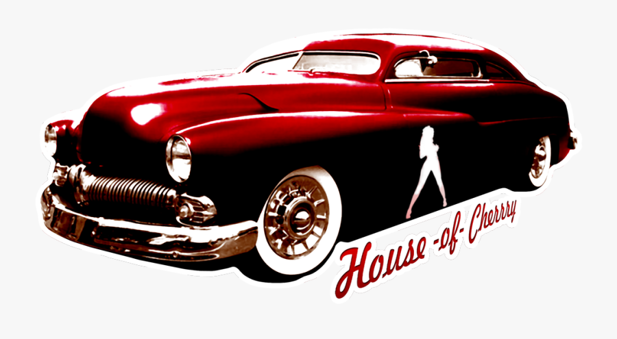 Pinup Hotrod Cerasus Design - Antique Car, Transparent Clipart