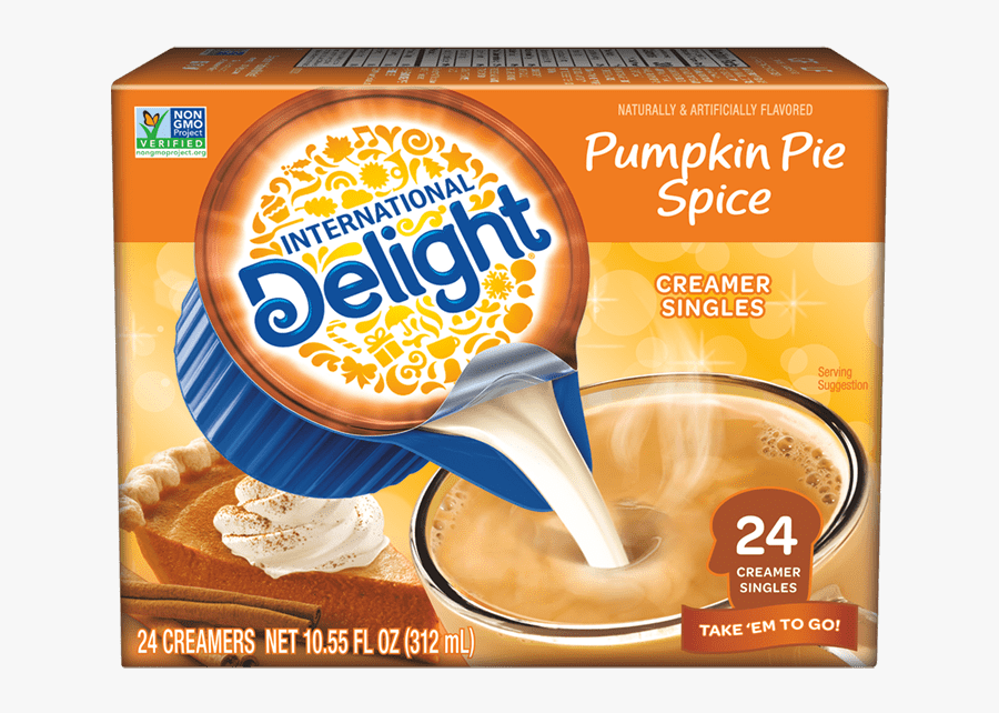 Pumpkin Pie Spice Coffee Creamer Singles - International Delight Pumpkin Pie Spice Creamer Singles, Transparent Clipart