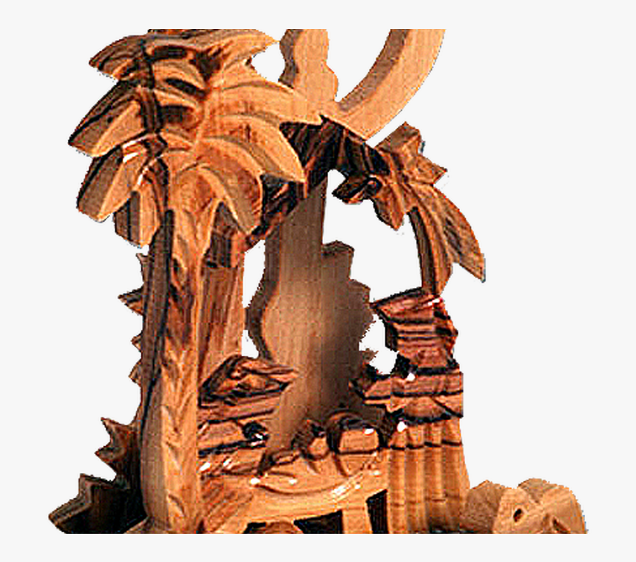 Christmas Nativity Scene Ornaments Made From Olive - Tree, Transparent Clipart