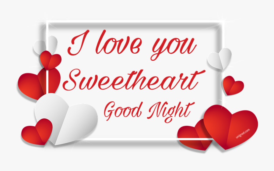 Transparent Goodnight Clipart - Love You Good Night Sweetheart, Transparent Clipart
