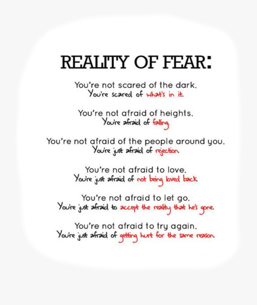 Drawing Quote Reality - Reality Of Fear, Transparent Clipart