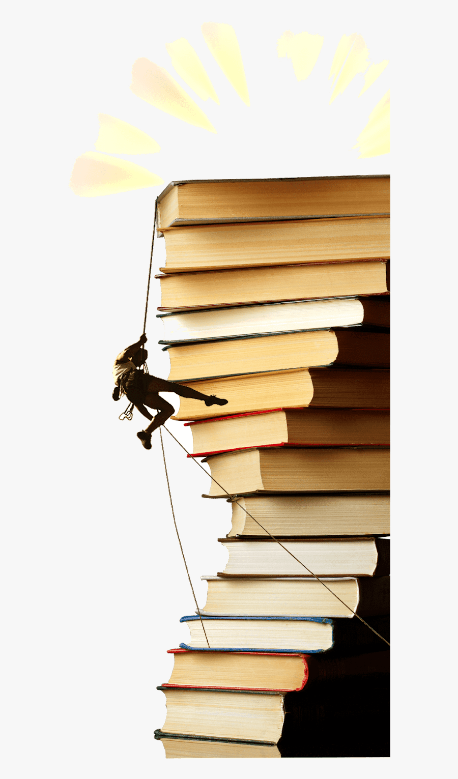 Climbing Books, Transparent Clipart