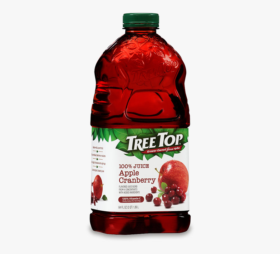 Apple Cranberry Juice 64oz - Tree Top Cranberry Juice, Transparent Clipart