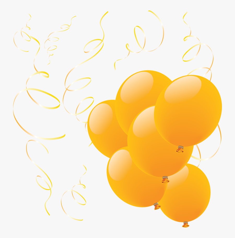 Transparent Background Yellow Balloons Png, Transparent Clipart
