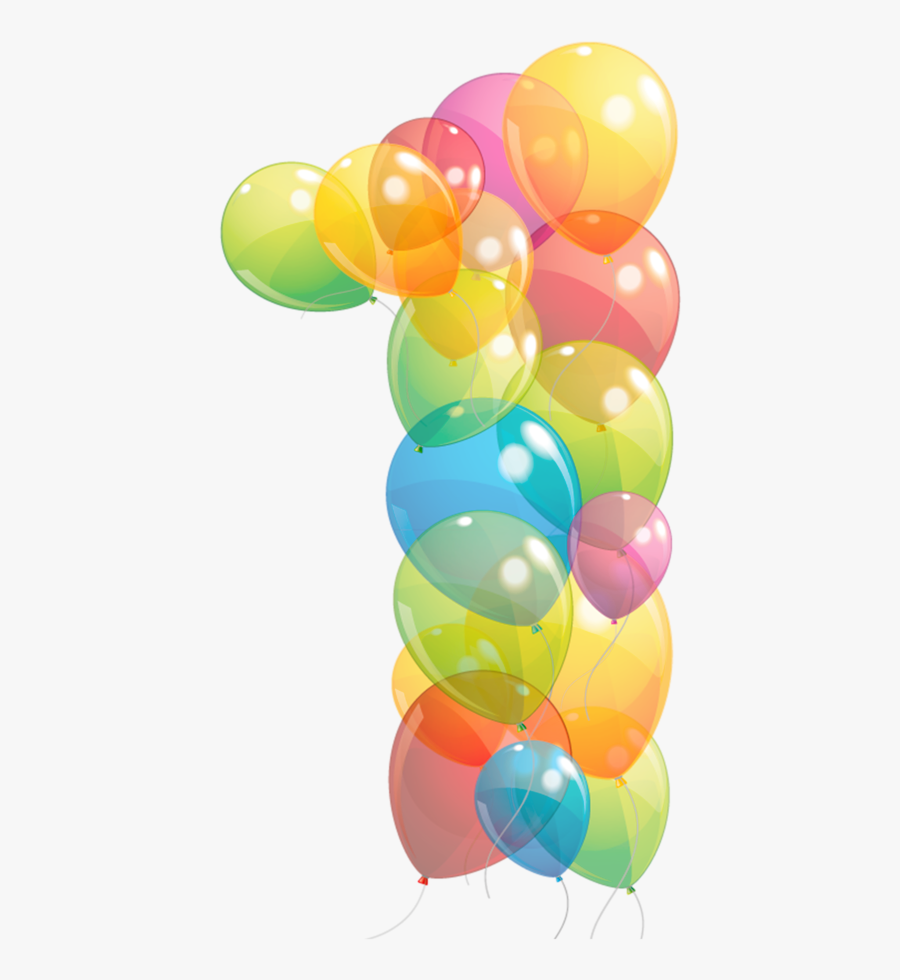 Png Clip Art - Number One Balloons Png, Transparent Clipart