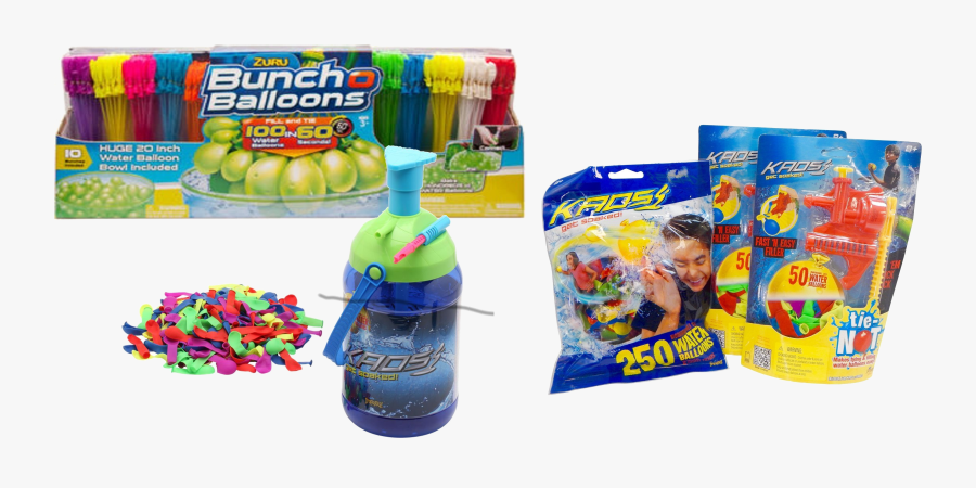 Biodegradable Water Balloons & Quick Filling Accessories - Quick Fill Water Balloons, Transparent Clipart