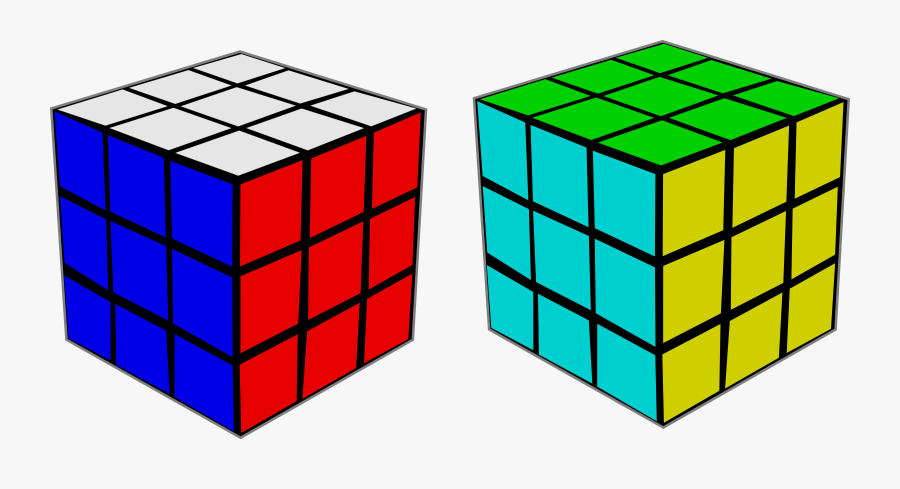 Cube Clipart Png - Rubiks Cube One Side, Transparent Clipart