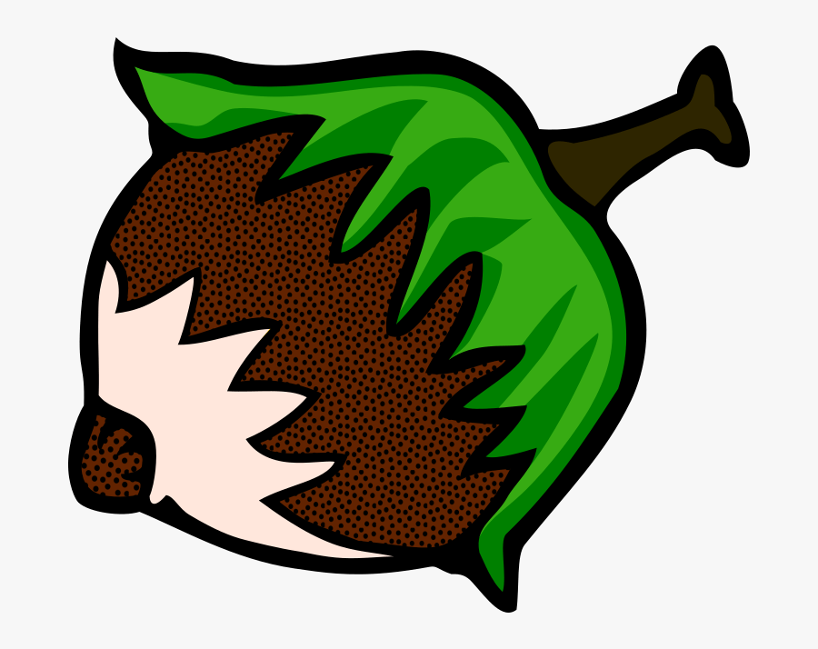 Hazelnut Coloured Clipart Icon Png - Orzech Laskowe Rysunek, Transparent Clipart