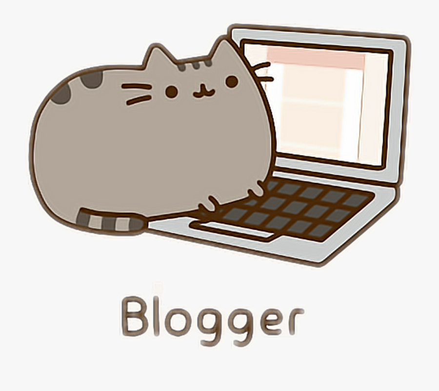 Pusheen Cat Clipart Laptop - Transparent Background Pusheen Gif, Transparent Clipart