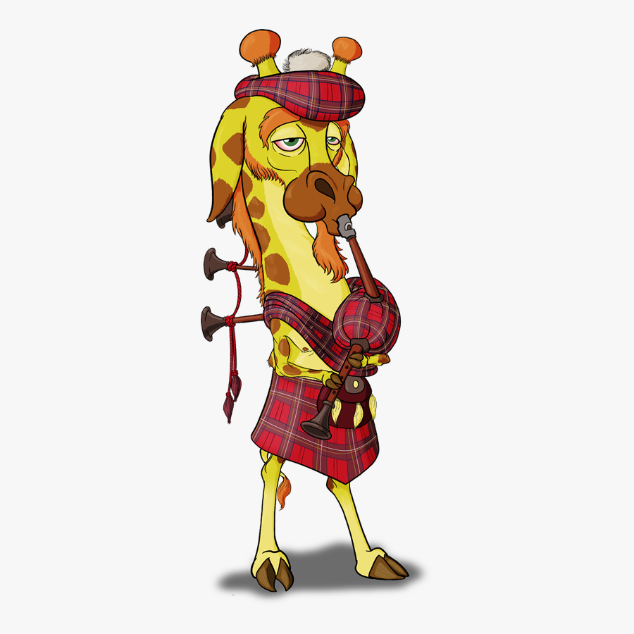 Bagpipe Giraffe, Transparent Clipart