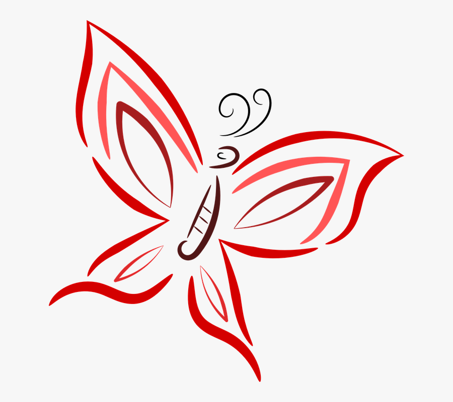 Transparent Butterfly Png Clipart - Vector Red Butterfly Png, Transparent Clipart