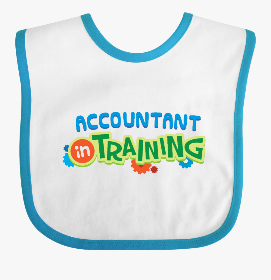 Accountant In Training Baby Bib White And Turquoise - Active Tank, Transparent Clipart