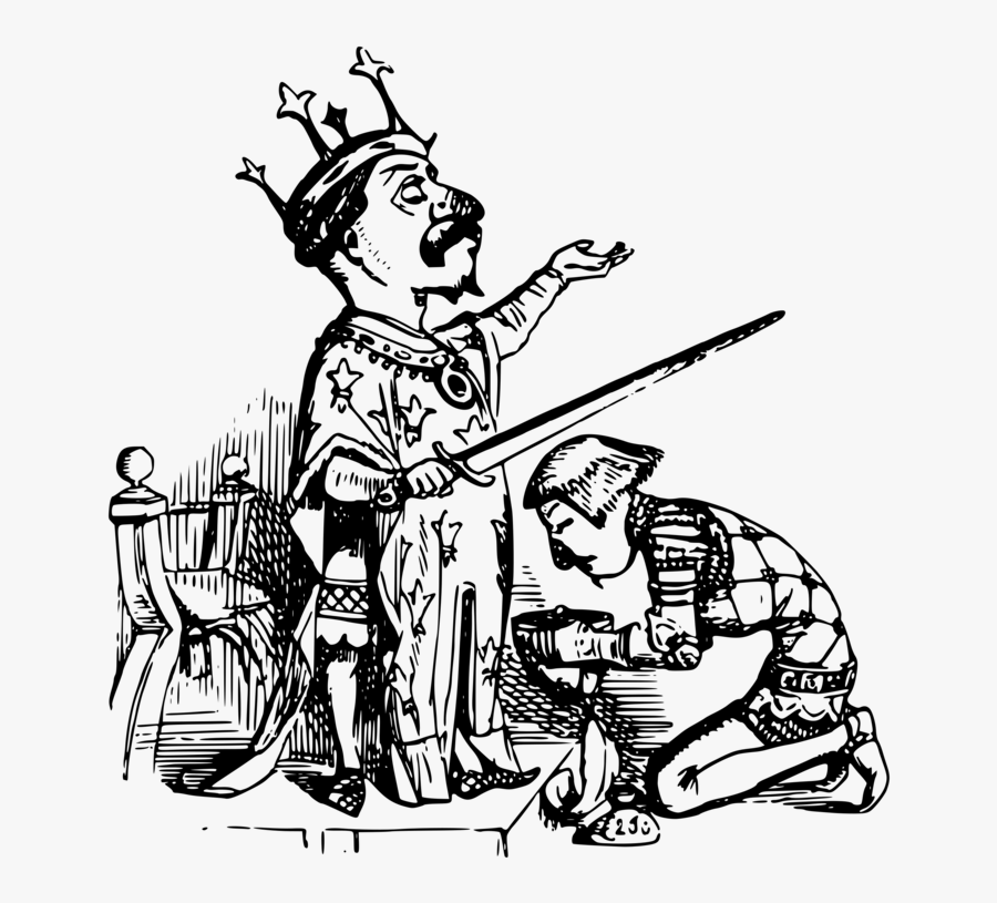 Art,monochrome Photography,artwork - King With A Sword, Transparent Clipart