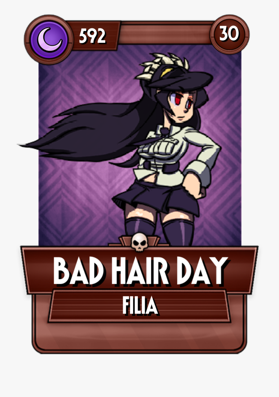 Skullgirls Bad Hair Day, Transparent Clipart