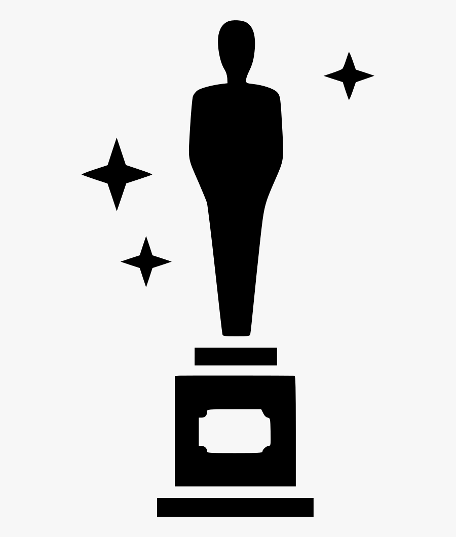 Oscar - Award Clipart Black And White, Transparent Clipart